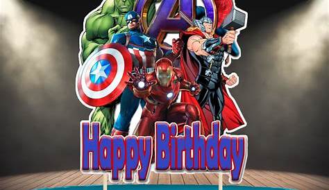 Cake Toppers Avengers Edible Image Topper Etsy