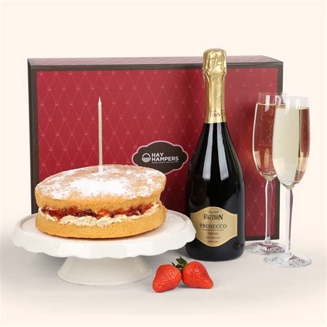 cake and prosecco gifts