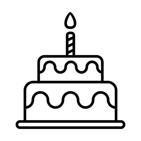 Cake Cartoon Outline
