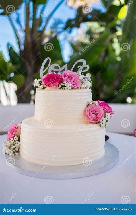 Cake Decorated With Rose