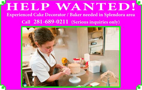 Cake Decorator Wanted