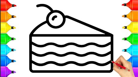 Cake Slice Easy Drawing