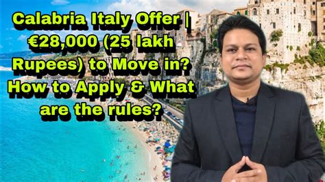 calabria italy offer apply online