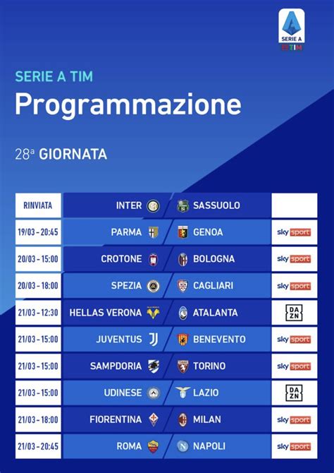 calcio serie a oggi partite