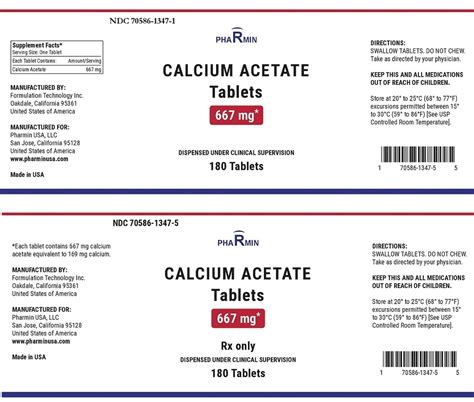 Calcium Acetate Tablets Hs Code