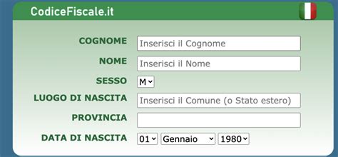 calcolo codice fiscale straniero online