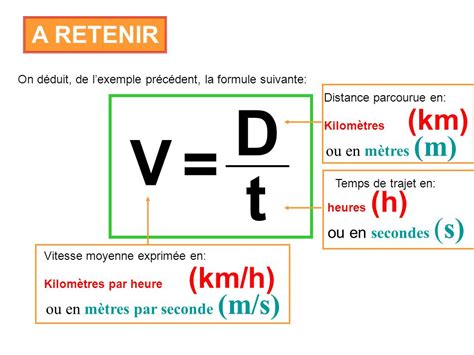 calcul vitesse en km/h