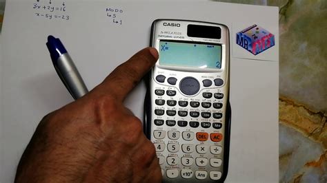 Calculo de sistemas de ecuaciones con 2 incógnitas en la calculadora
