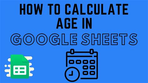 How to calculate age from birth of date in Google sheet?