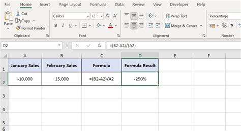 calculate annual percentage change in excel