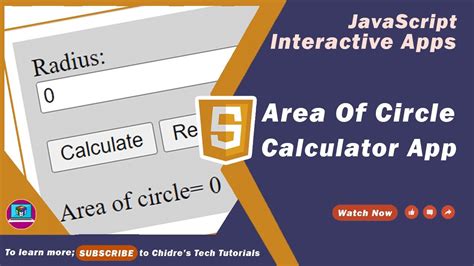 calculate area of circle in javascript