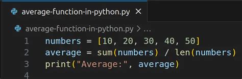 calculate average function python