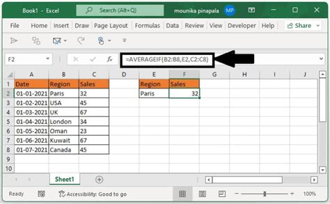 calculate average in a column based on criteria in another column in excel