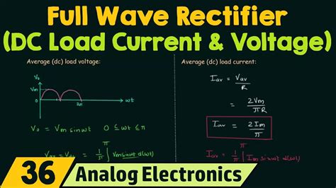 Calculate Dc Voltage Of Full Wave Rectifier