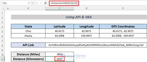 calculate distance between multiple addresses excel