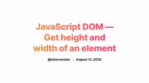 Calculate Element Height Javascript