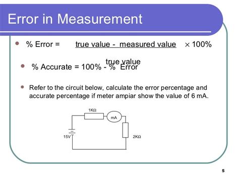 Calculate Error For Measurement