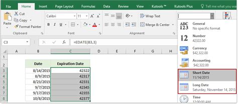 calculate expiration date in excel