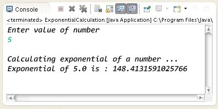 Calculate Exponential Value In Java