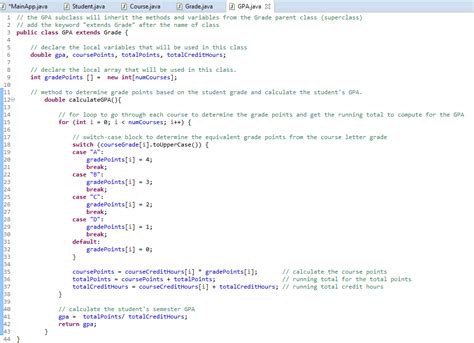 Calculate Gpa Java Program