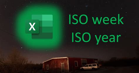 calculate iso week number in excel