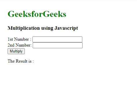 Calculate Javascript Multiply