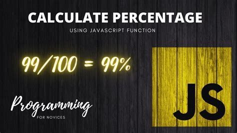 Calculate Percentage In Javascript Example