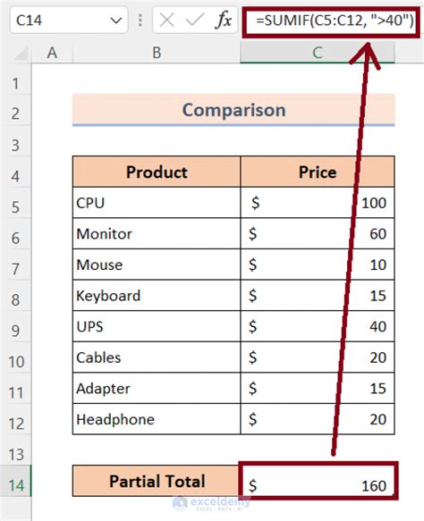 calculate sum in excel based on condition