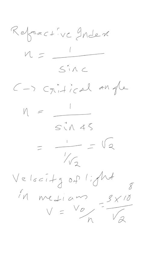calculate the speed of light in a medium whose critical angle is 60 degree
