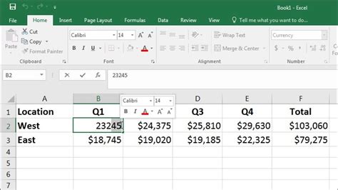 calculate totals in excel table