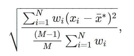 calculate weighted standard deviation in r