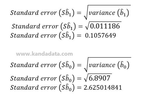 calculating standard error from variance
