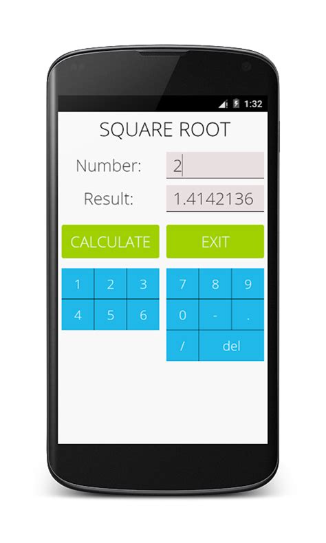 Calculator App With Square Root Function