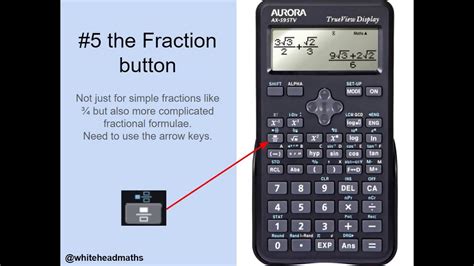 calculator online fractions button