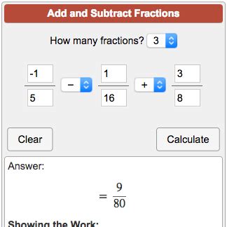 calculator soup fractions adding