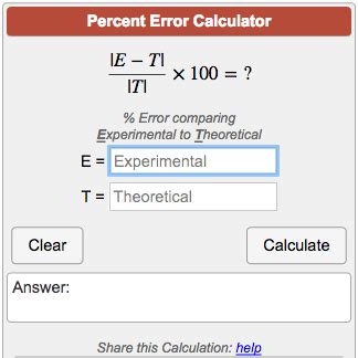 calculator soup percentage error