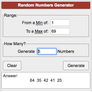 calculator soup random number generator