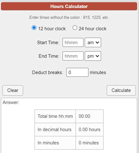 calculator soup time total