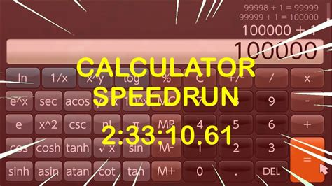 Calculator Switch Speedrun