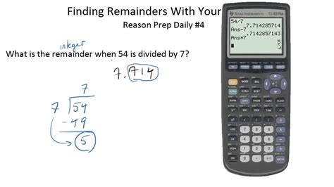calculator that show remainder