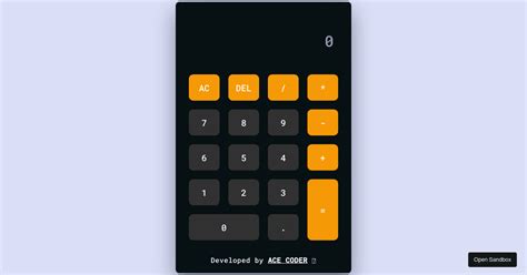 Calculator Using Javascript Html And Css