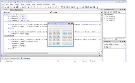 Calculator Vb Code