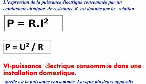La puissance électrique - Cours PPT 2 - AlloSchool