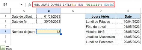 Calculateur du nombre de jours entre deux dates
