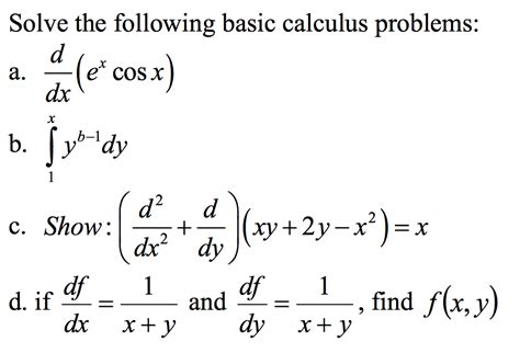 calculus examples and answers