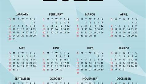 2022 Wall Calendar - Monthly Wall Calendar 2022, January 2022