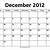 calendar december 2012