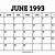 calendar for june 1993
