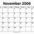 calendar for november 2006