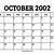 calendar for october 2002